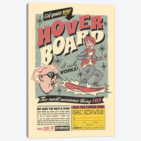 Hoverboard Canvas Print #MLO70} by Mathiole Canvas Artwork