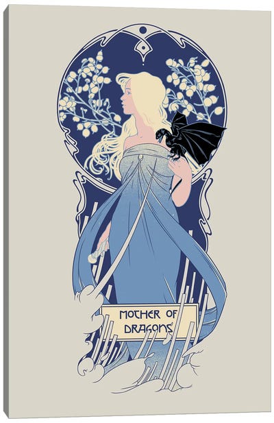 Mother Of Dragons Canvas Art Print - Mathiole