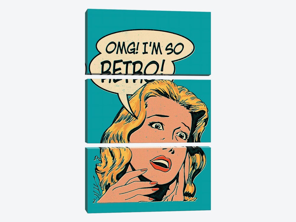 OMG! I'm So Retro by Mathiole 3-piece Art Print