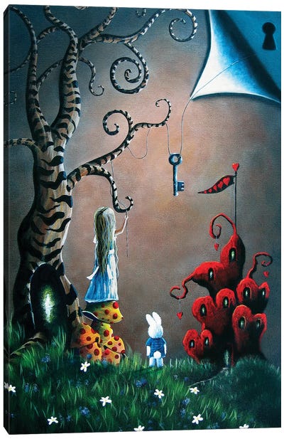 Key To Wonderland Canvas Art Print - Kids Fantasy Art