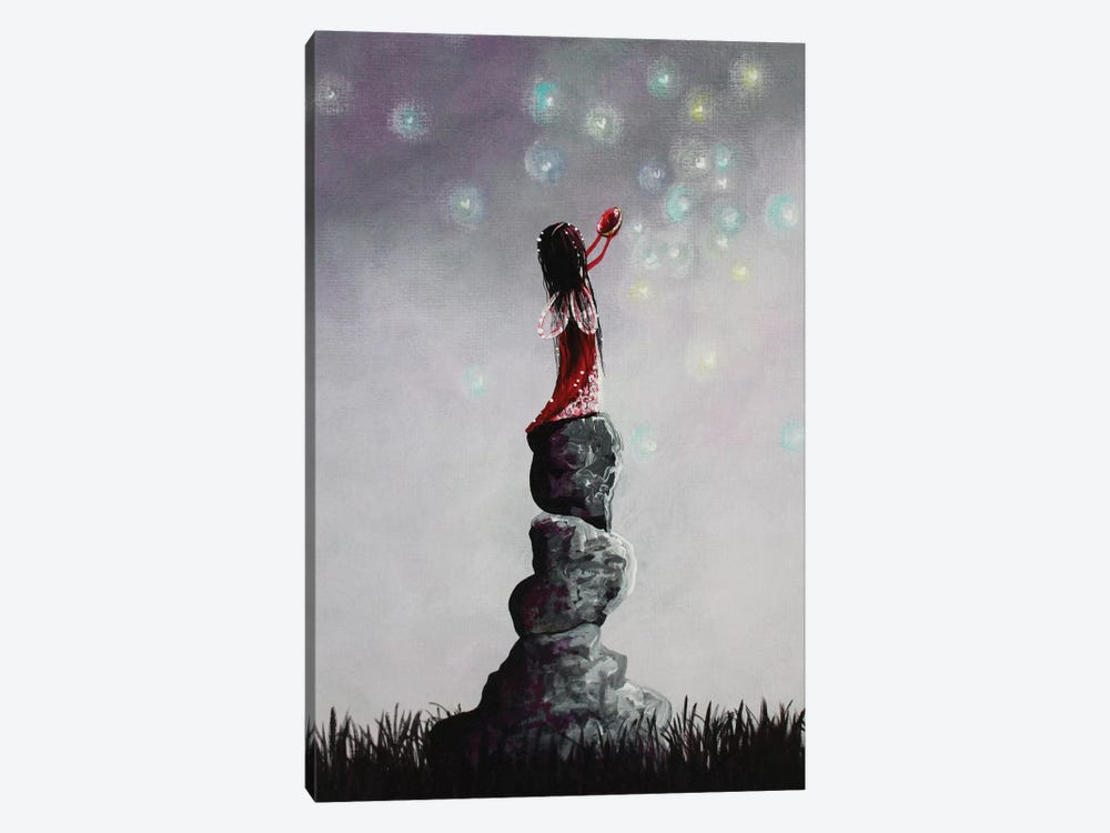 Little Garnet Fairy by Moonlight Art Parlour 1-piece Canvas Print
