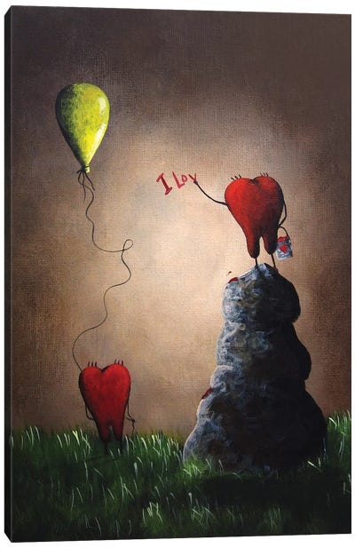Love Is Playful Canvas Art Print - Moonlight Art Parlour