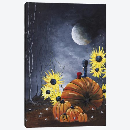 Midnight In The Pumpkin Patch Canvas Print #MLP112} by Moonlight Art Parlour Canvas Art Print