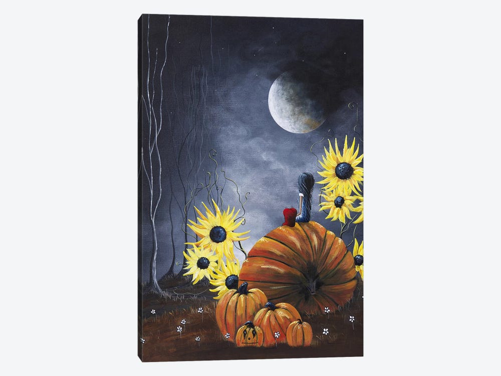 Midnight In The Pumpkin Patch by Moonlight Art Parlour 1-piece Canvas Wall Art