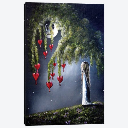 Night Of The Bleeding Hearts Canvas Print #MLP119} by Moonlight Art Parlour Art Print