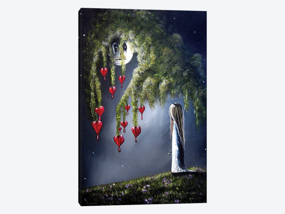 Night Of The Bleeding Hearts by Moonlight Art Parlour 1-piece Canvas Art Print