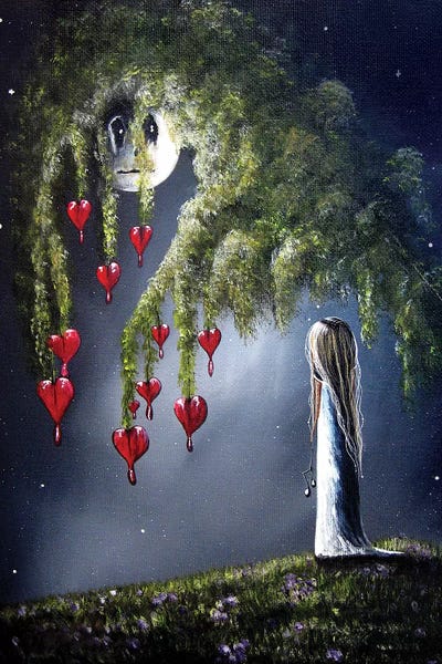 Hearts: Night Of The Bleeding Hearts by Moonlight Art Parlour