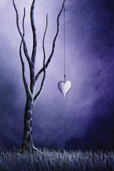 Purple Love by Moonlight Art Parlour metal wall art