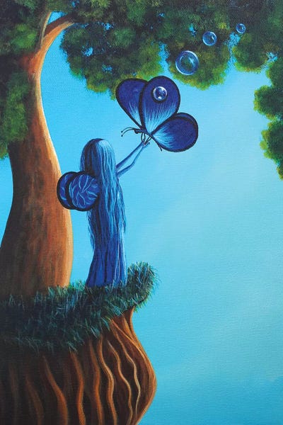 Sapphire Fairy by Moonlight Art Parlour canvas print