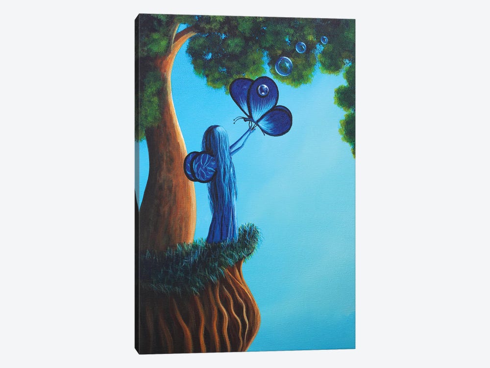 Sapphire Fairy by Moonlight Art Parlour 1-piece Canvas Art Print