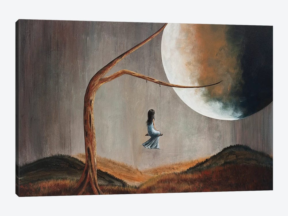 She Feels Memories by Moonlight Art Parlour 1-piece Canvas Wall Art