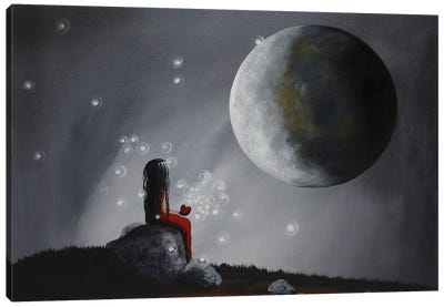 A Time To Dream Canvas Art Print - Moonlight Art Parlour