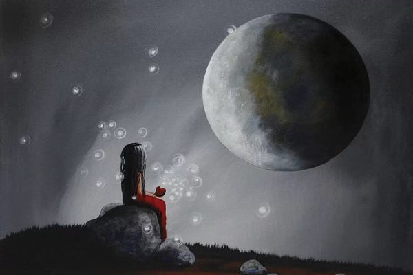 Kids Astronomy & Space Art: A Time To Dream by Moonlight Art Parlour