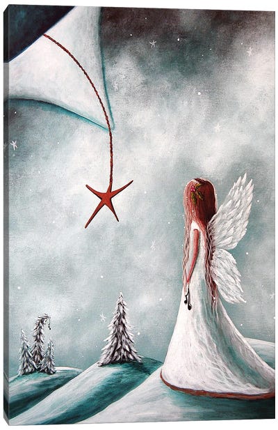 ORIGINAL Christmas Angel 10x10 Canvas Panel RTS – Mackenzie Kissell Art