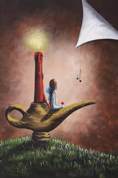 The Fairy And The Candlestick by Moonlight Art Parlour canvas print