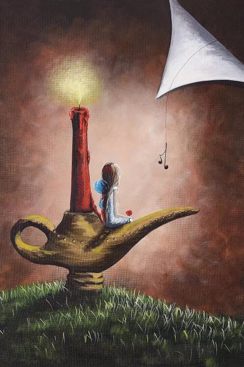 The Fairy And The Candlestick by Moonlight Art Parlour wall art