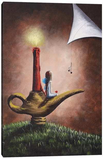 The Fairy And The Candlestick Canvas Art Print - Moonlight Art Parlour