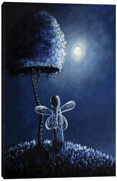 Topaz Fairy Canvas Art Print - Moonlight Art Parlour