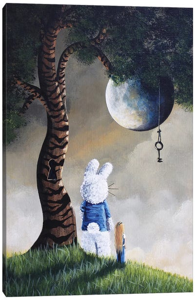 Yesterday Is Only A Dream Away Canvas Art Print - White Rabbit