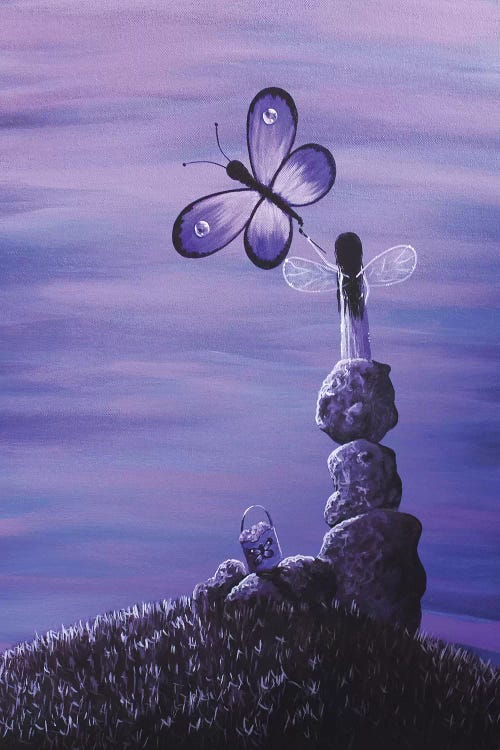 Amethyst Fairy by Moonlight Art Parlour wall art
