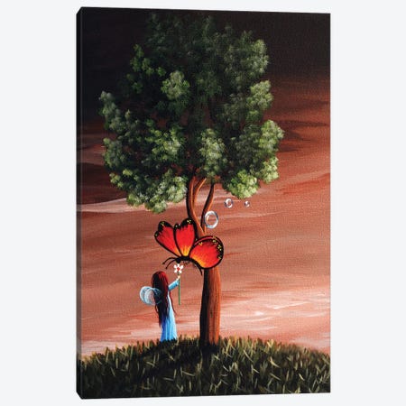 Butterflies Are A Fairys Best Friend Canvas Print #MLP36} by Moonlight Art Parlour Canvas Art