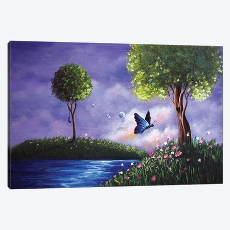 Butterfly Lake Canvas Print #MLP38} by Moonlight Art Parlour Art Print
