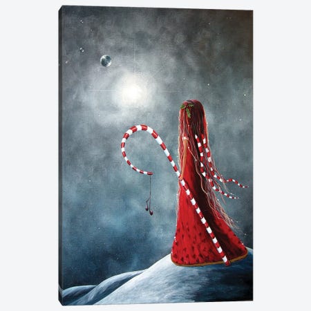 Candy Cane Fairy Canvas Print #MLP40} by Moonlight Art Parlour Canvas Wall Art