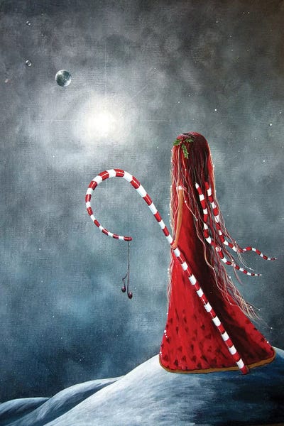 Winter Wonderland: Candy Cane Fairy by Moonlight Art Parlour
