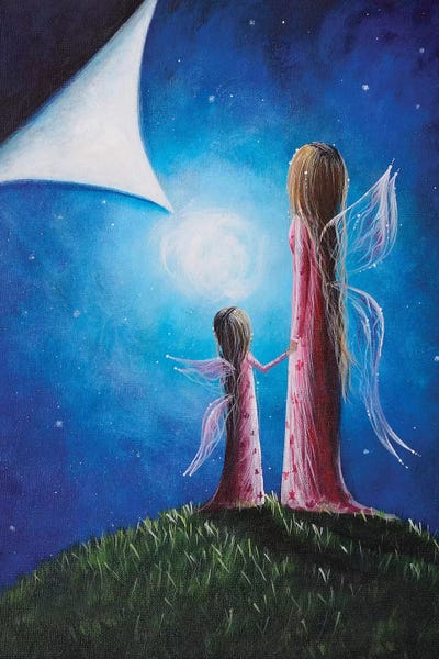 Fairies: A Fairy's Child by Moonlight Art Parlour