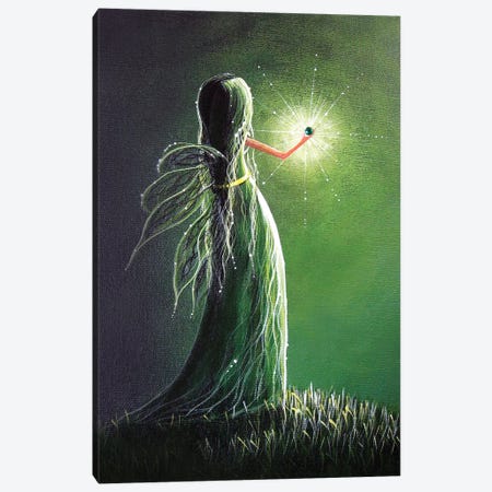 Emerald Fairy Canvas Print #MLP52} by Moonlight Art Parlour Art Print