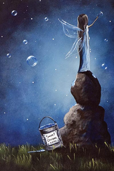 The Secret Lives Of Fairies: A Fairy's Nighttime Gift by Moonlight Art Parlour