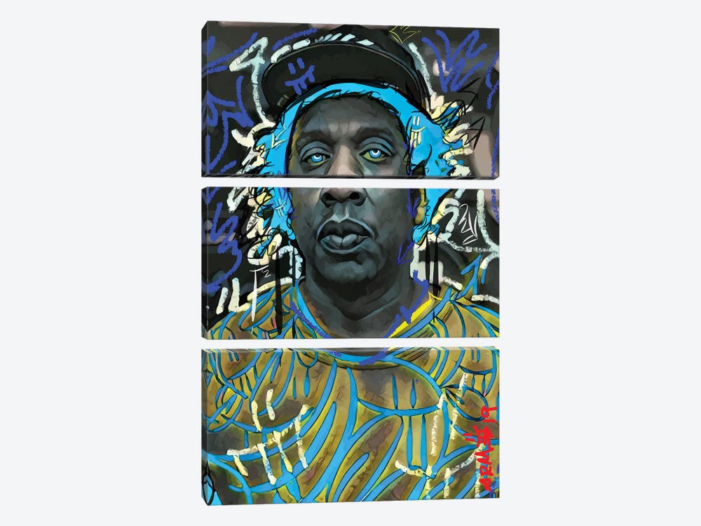 Jayz Blue by Arm Of Casso 3-piece Canvas Artwork