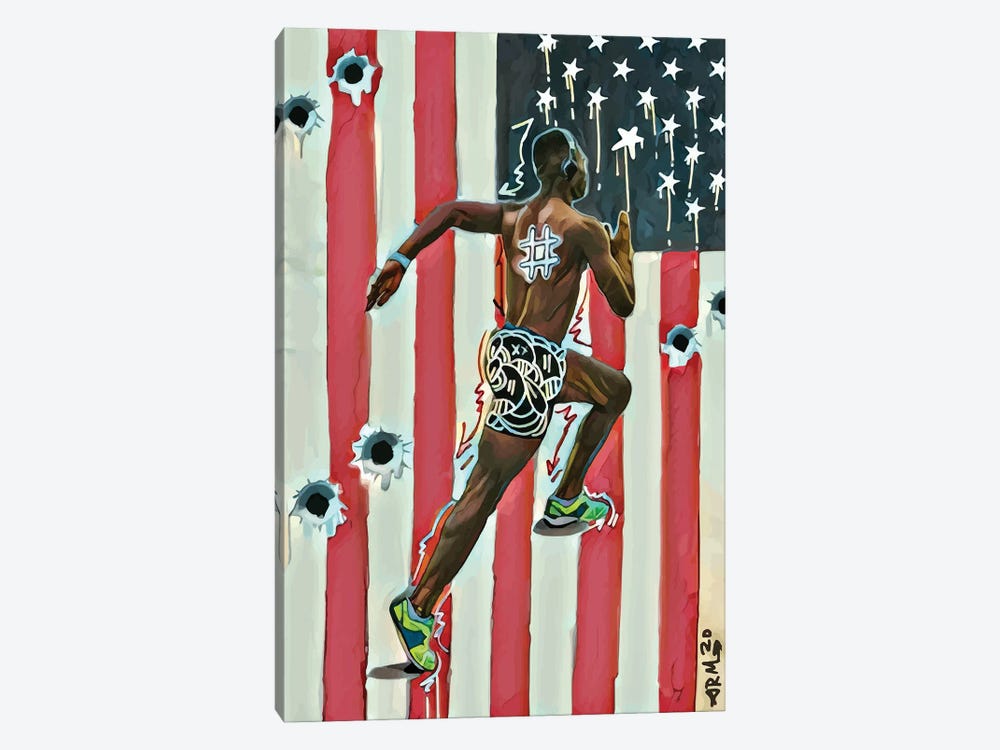Jogging While Black by Arm Of Casso 1-piece Canvas Wall Art