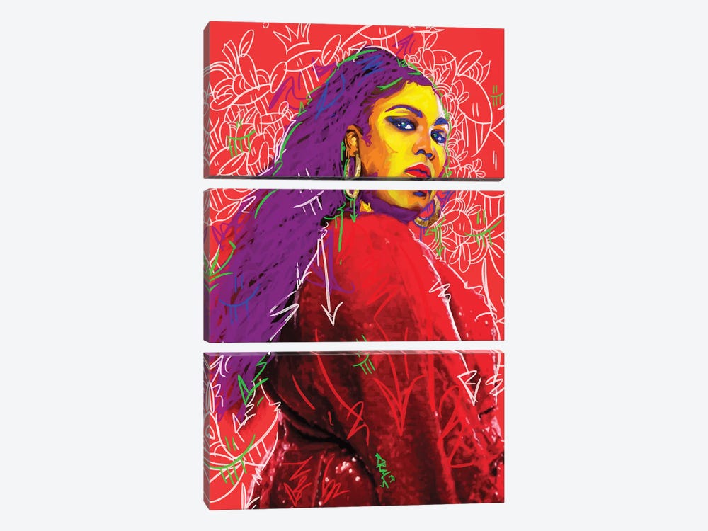 Lizzo by Arm Of Casso 3-piece Canvas Wall Art