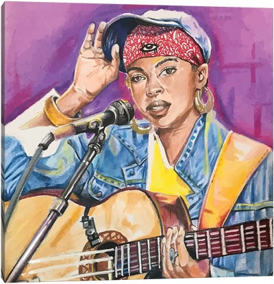 Ms. Hill Canvas Art Print - Lauryn Hill