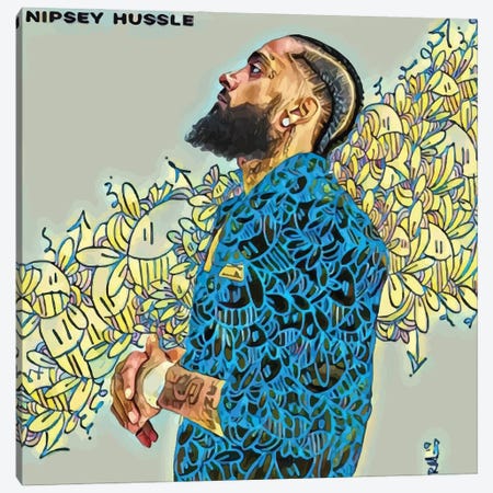 Nipsey Hussle by Evan Williams - Wrapped Canvas Painting Print East Urban Home Size: 18 H x 12 W x 1.5 D