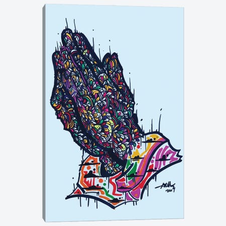 Pray For Me Canvas Print #MLW35} by Arm Of Casso Canvas Art Print