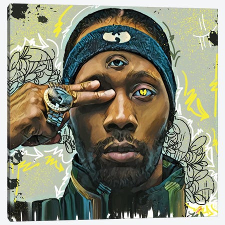 RZA Canvas Print #MLW36} by Arm Of Casso Canvas Art Print