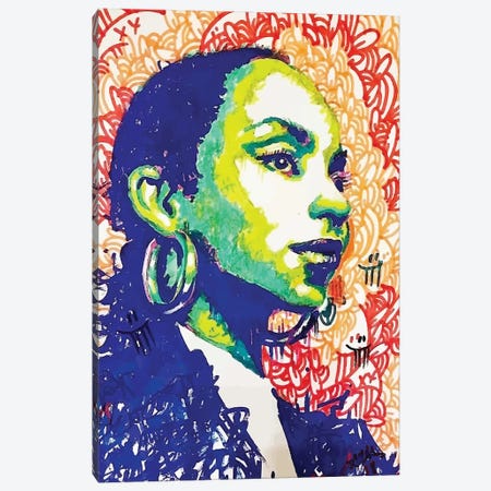 SADE “Soldier  Of Love” Canvas Print #MLW37} by Arm Of Casso Canvas Print