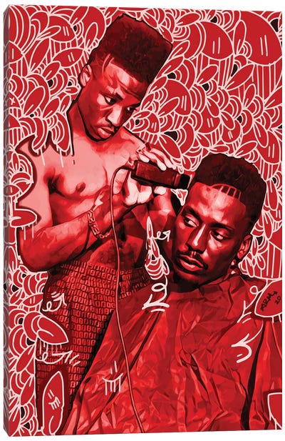 Big Daddy Kane Getting A Shape Up Canvas Art Print - Rap & Hip-Hop Art