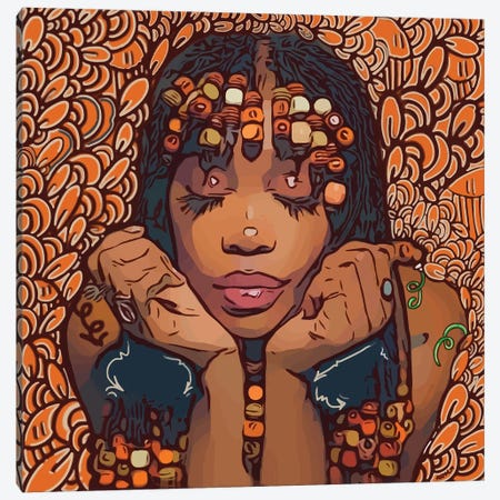 SZA - Hit Different Canvas Print #MLW42} by Arm Of Casso Art Print