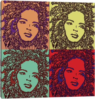The Many Faces Of Lauryn Hill Canvas Art Print - Black History Month