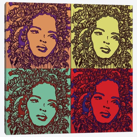 The Many Faces Of Lauryn Hill Canvas Print #MLW46} by Arm Of Casso Canvas Wall Art