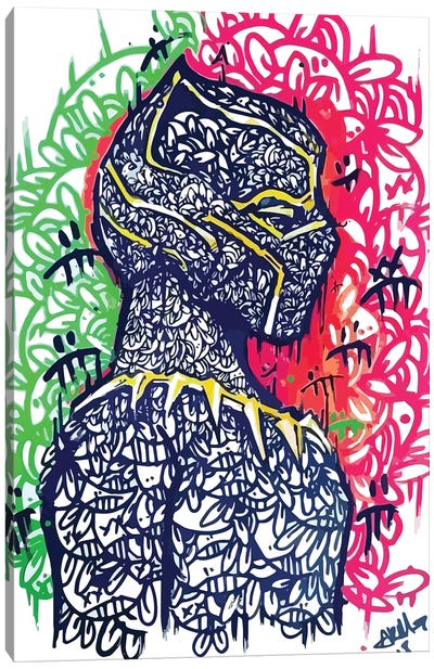 Black Panther Canvas Art Print - Black Panther