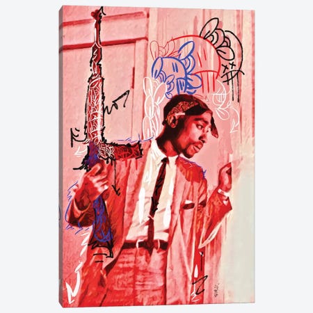 Tupac I Canvas Print #MLW57} by Arm Of Casso Art Print