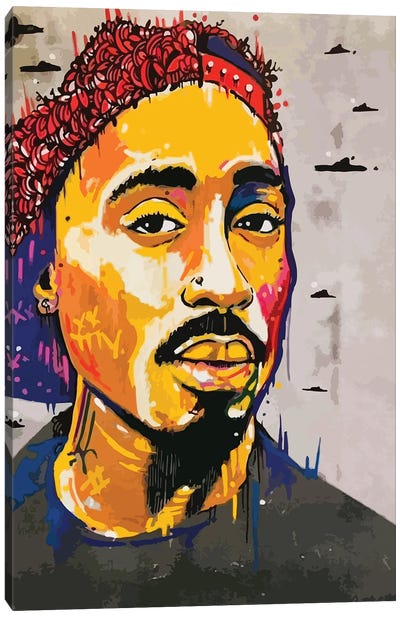 Tupac II Canvas Art Print - Art Gifts for Him