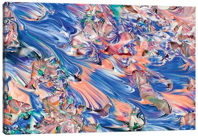 Untitled 19 Canvas Art Print - Psychedelic Coral