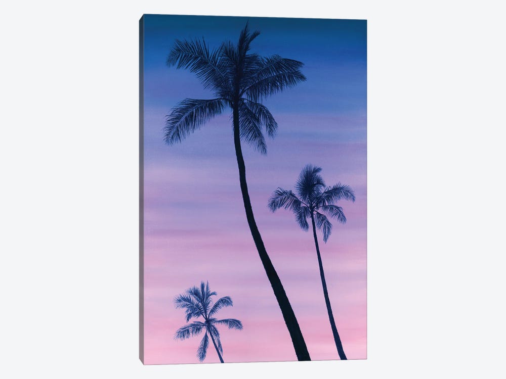Sunset By The Palm Trees by Marlene Llanes 1-piece Canvas Artwork