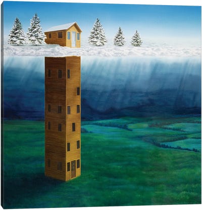 Above All Perspectives Canvas Art Print - Playful Surrealism