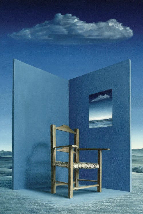 An Invitation (Surreal Landscape With Cloud And Chair)